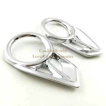 

For NISSAN TIIDA 2016 2017 2018 Front Fog Light Lamp Frame Panel Cover Trims ABS Chrome Car-Styling Accessories