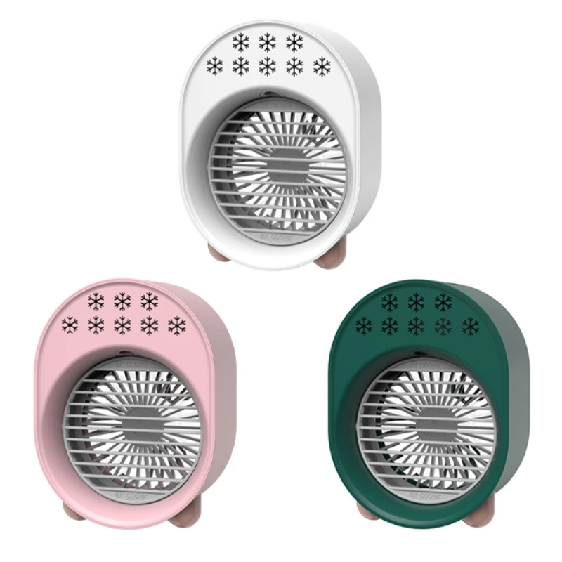 Acceptable home and pet merchandise Small Fan Mini Air Purification Humidification Refrigerated Cold -A208 Green |