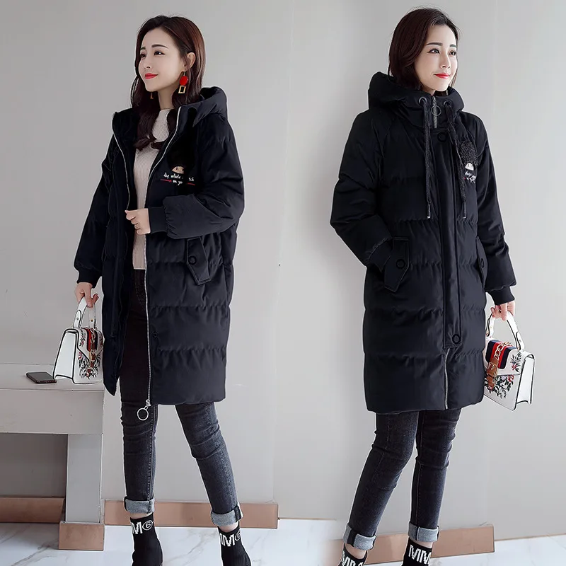 

Mid-length Gold Velvet Cotton-padded Jacket Women's Winter New Style Slim Fit Large Size Thick down Jacket Cotton-padded Clothes