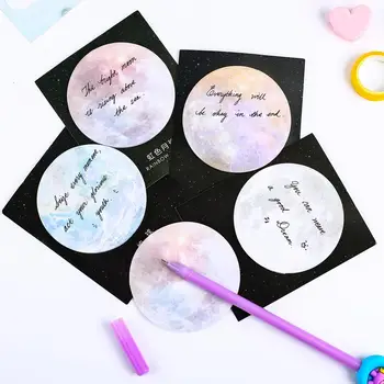 

Korean Space Moon Galaxy Memo Pad Mini Planet Sticky Note Cute Kawai Notepad Stationery Memopad Office Kit Accessory Journal Kit