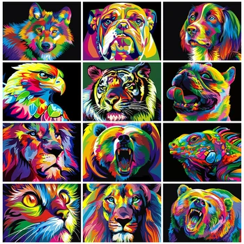 

DIY 5D Diamond Painting Animal Full Square/Round Animals Cross stitch Kit Mosaic Art Picture of Rhinestones Diamond Embroidery