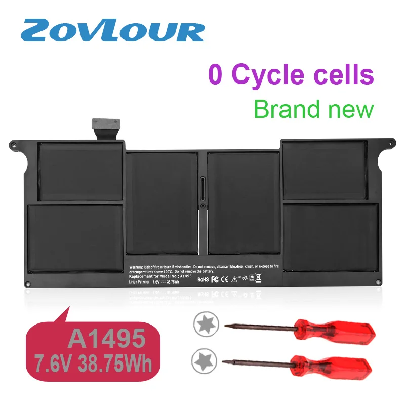 Zovlour Аккумулятор для ноутбука A1495 Macbook Air 11 &quotдюймов A1465 Mid 2012 2013 раннее 2014 2015 год