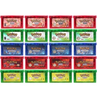 32 битный картридж для видеоигр консоль карта Nintendo GBA Pokeon с изумрудами листьями