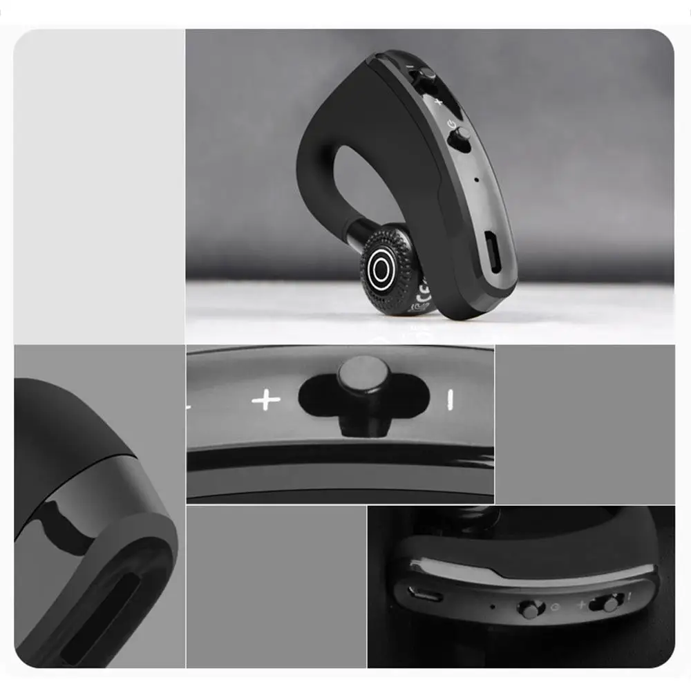 V9 беспроводные bluetooth-наушники с громкой связью, управление шумом, Бизнес Беспроводная bluetooth-гарнитура с микрофоном для вождения спорта