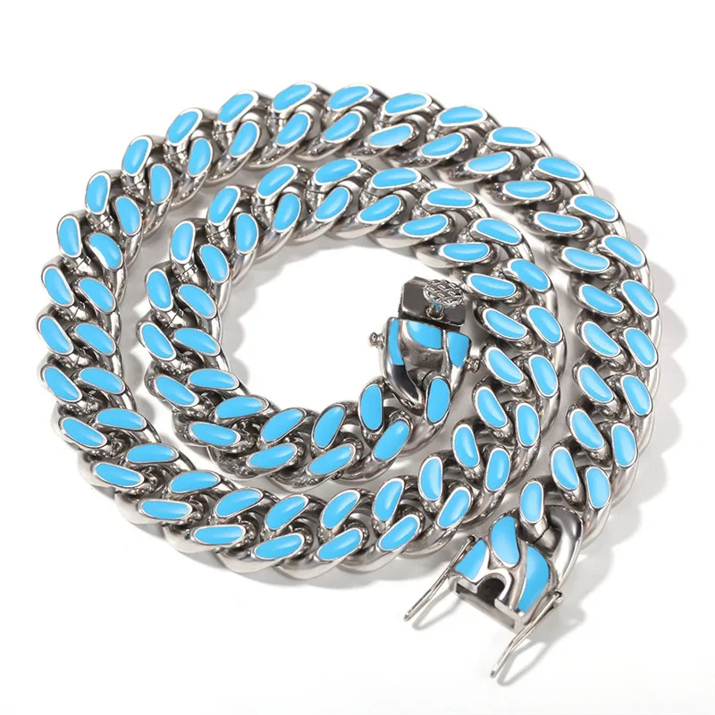 Ожерелье из нержавеющей стали, 4 цвета, 11 мм, тяжелая кубинская цепочка, модные хип-хоп ювелирные изделия для мужчин, подарки