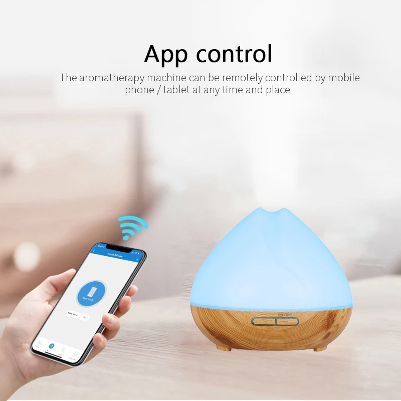 Alexa Tuya Controle Inteligente Vida Umidificador com Luz Rgb App sem Fio Controle Remoto Wifi Aroma Difusor Google Casa Compatível - Image 2