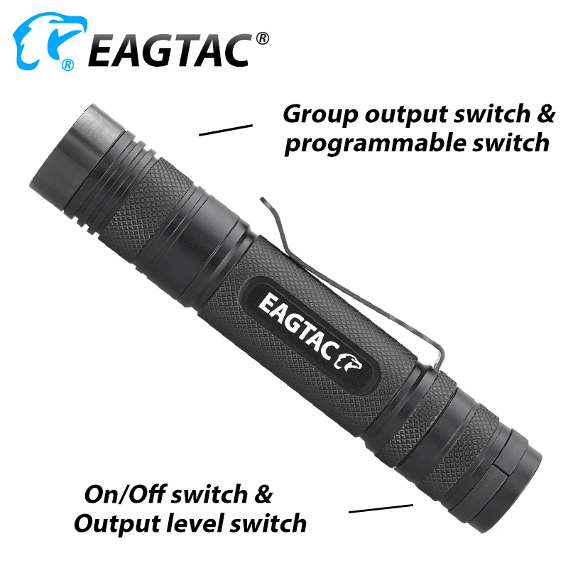  EAGTAC D25C2 XM-L2 850 Lumens 4 Modes 7 Hidden Outputs LED Flashlight Mini Torch Lower Low Mode - 4000206488784