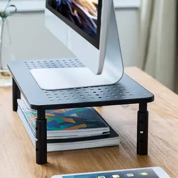 

Adjustable Computer Laptop Monitor Stand Riser Desktop Shelf Office Space Saver