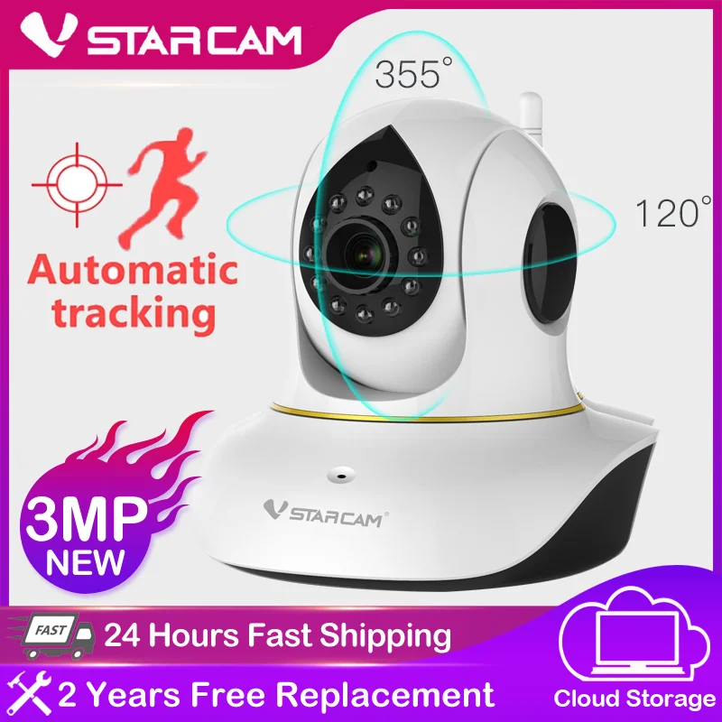 Беспроводная IP-камера Vstarcam C38S 1296P 3 Мп Full HD Wi-Fi | Безопасность и защита