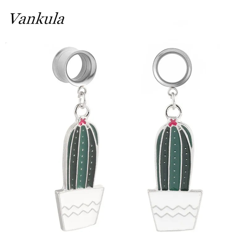 Vankula 2 шт хирургические стальные пробки и тоннели пирсинг, экспандер пирсинг ювелирные изделия ушные конусы измерительные приборы Растяжка кулон
