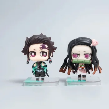 

Kimetsu no Yaiba Demon Slayer Kamado Tanjirou Nezuko Anime Action Figure PVC Toys Model Figurine Demonic Collector Doll Juguetes
