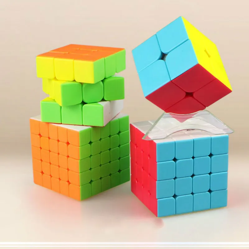 Mofangge 4 шт./компл. QiYi магический куб Набор Подарочный набор 2x2x2/3x3x3/4x4x4/5x5x5 спидкуб Megaminx Профессиональный кубики забавные игрушки для малышей