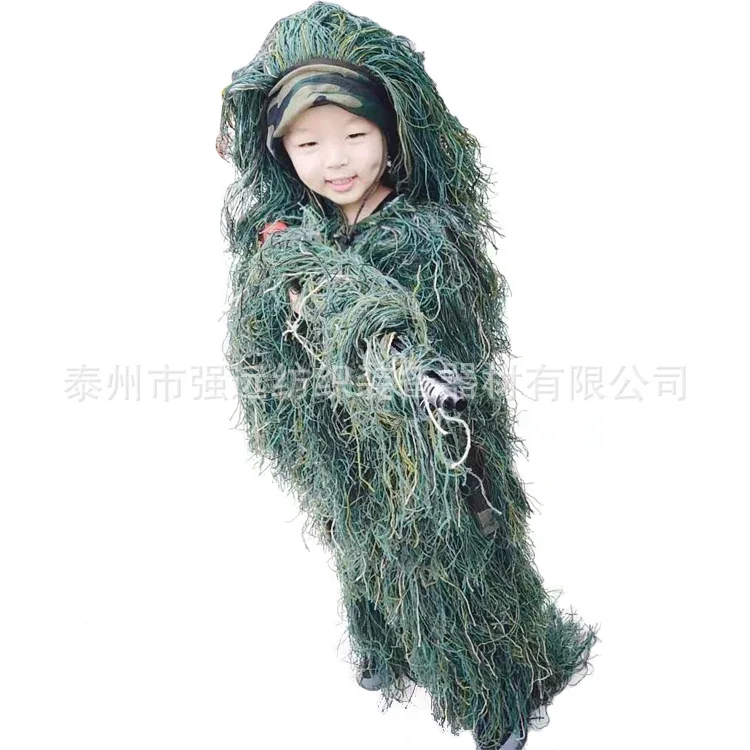 

Children Filament Camouflage 5-Piece Suit Camouflage Ghillie Suit Camouflage Clothing Hunting Bird Watching Counter Strike Cospl