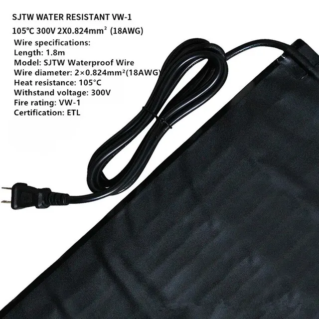 Palánta Fűtés Szőnyeg 20X10In Vízálló Növényi Vetőmag Csírázás Terjedése Klónindító Pad 110 V/220 V Kerti Készletek 1 Db - Image 5