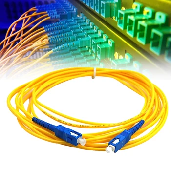 

3 Meters Data Fiber Optic Single Mode SC-SC Wide Usage Multifunction Stable Low Loss Patch Cable Transmission Image Accessories