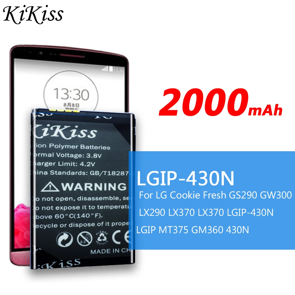 Аккумулятор большой мощности для LG Cookie Fresh GS290 GW300 LX290 LX370 LGIP MT375 GM360 430N + трек-код |