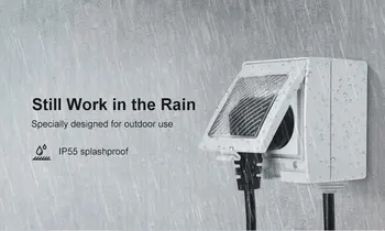 

SONOFF S55 WIFI Smart Waterproof Socket Wireless APP Control Home Socket EU France Standard AC100-240V