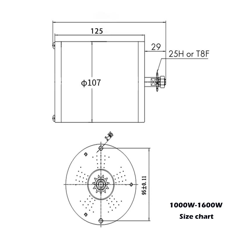 36V 48V 1000W-2000尺寸