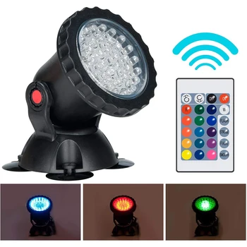 

IP68 LED Underwater Lamp Multi-functional Remote Control RGB Spot Light For Aquarium Fountains Supplies Light Accessaries