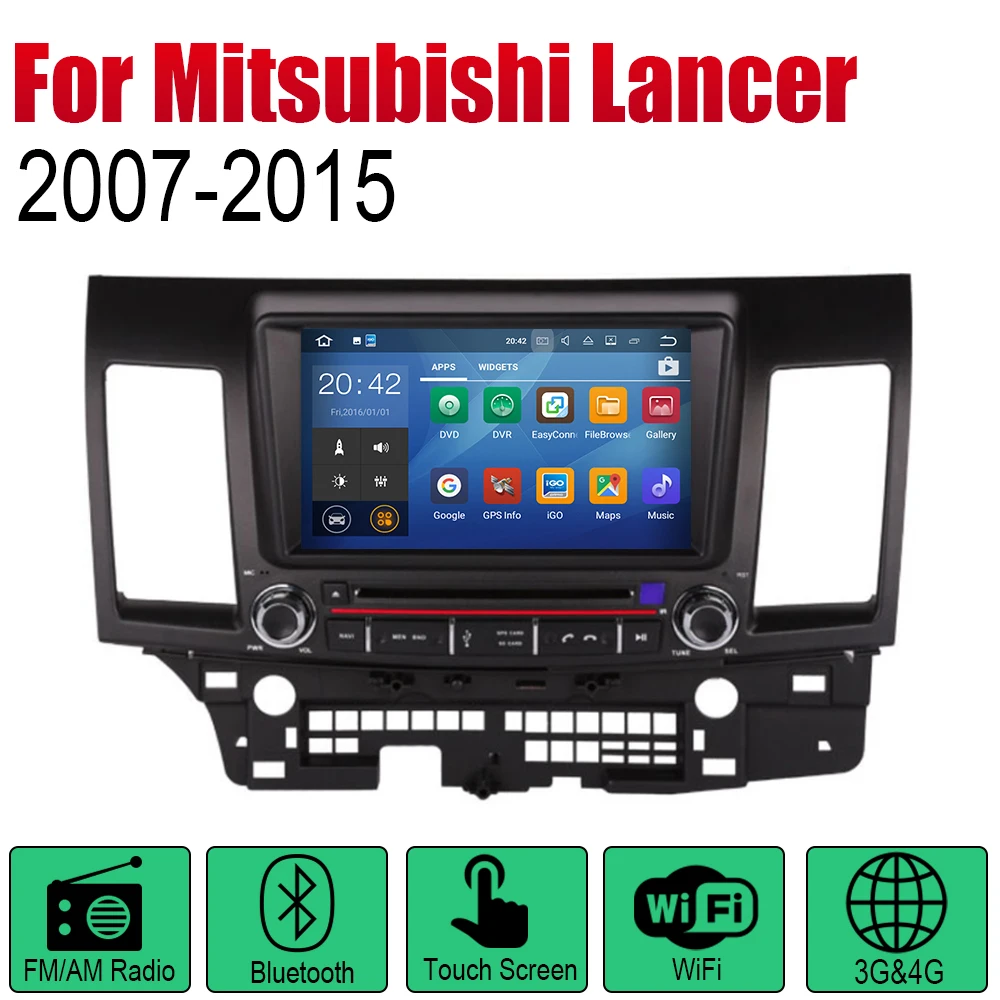 Sale ZaiXi Auto DVD Player GPS Navigation For Mitsubishi Lancer 2007~2015 Car Android Multimedia System Screen Radio Stereo 1