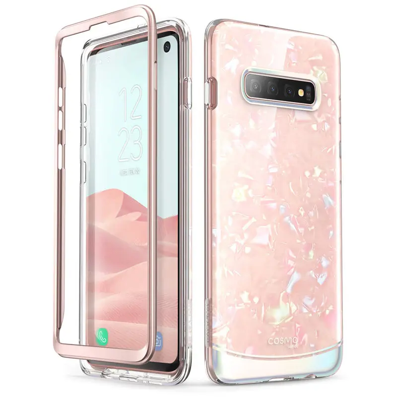 Чехол для Samsung Galaxy S10 6 1 дюймовый чехол Cosmo с блестящим мраморным покрытием всего