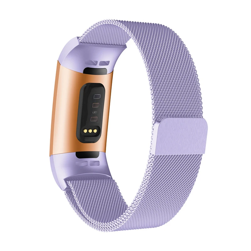 

Compatible with Fitbit Charge 3/4 Bands for Women Men Stainless Steel Mesh Magnetic Metal Band Replacement ND998