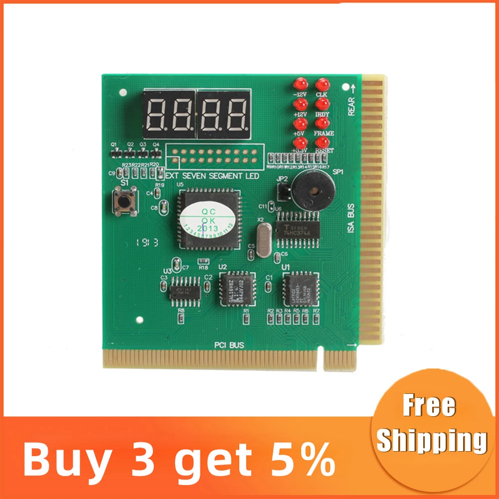 New 4-Digit LCD Display PC Analyzer Diagnostic Card Motherboard Post Tester 100% Brand new and high quality Self checking remote