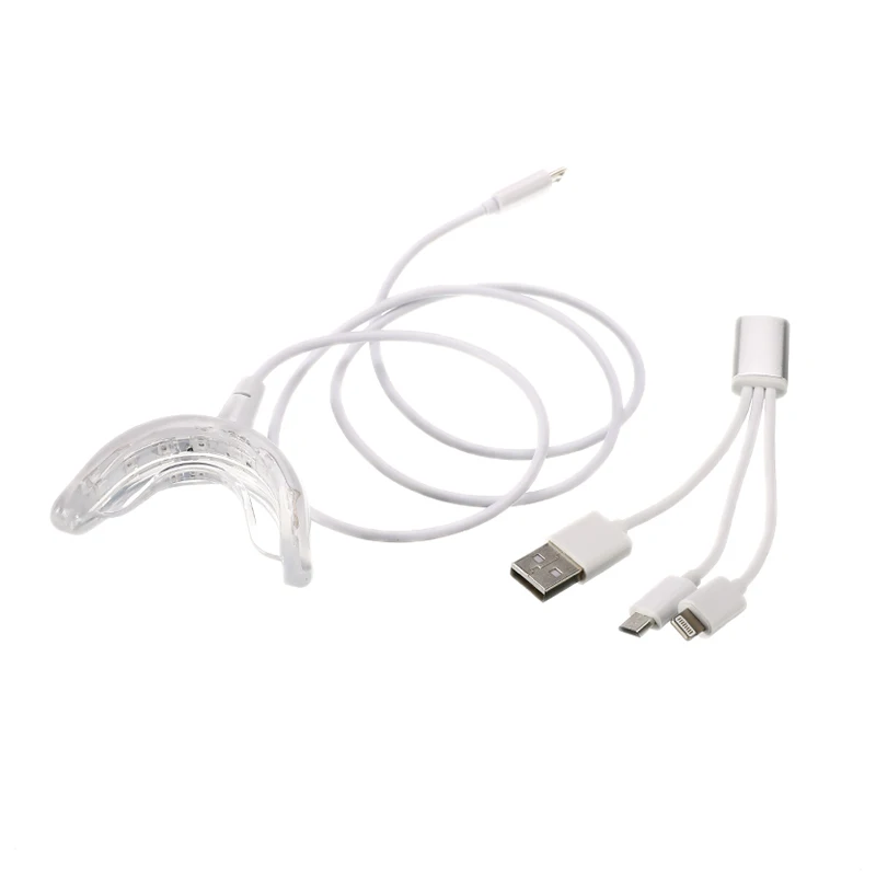 Портативный 16 Светодиодный светильник для отбеливания зубов с питанием от USB