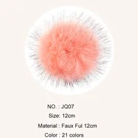 12cm Imitation Foxes Fur Pompom For Women Hat Fake hair ball Pom Poms for DIY Knitted Hat Cap Accessories 2