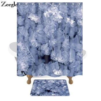 

Zeegle Waterproof Shower Curtain and Bathroom Doormat Anti Slip Soft Rubber Door Mat Washable Toilet Set Bathtoom Shower Curtain