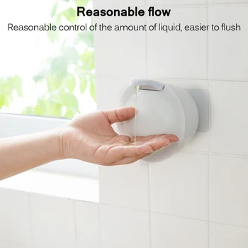 

350ml Liquid Soap Dispenser Wall Mounted Punch-Free Hand Sanitizer Shampoo Detergent Dispenser Container For Bathroom Kitchen