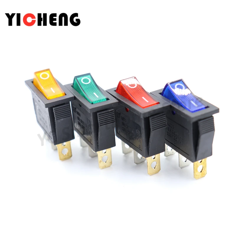 4Pcs Rocker switch four-legged rocker switch lamp led light