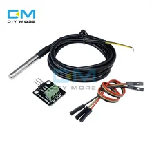 Kit de Module de capteur de température DS18B20, adaptateur de Terminal de sonde en acier inoxydable, câble de capteur numérique étanche de 100CM pour Arduino