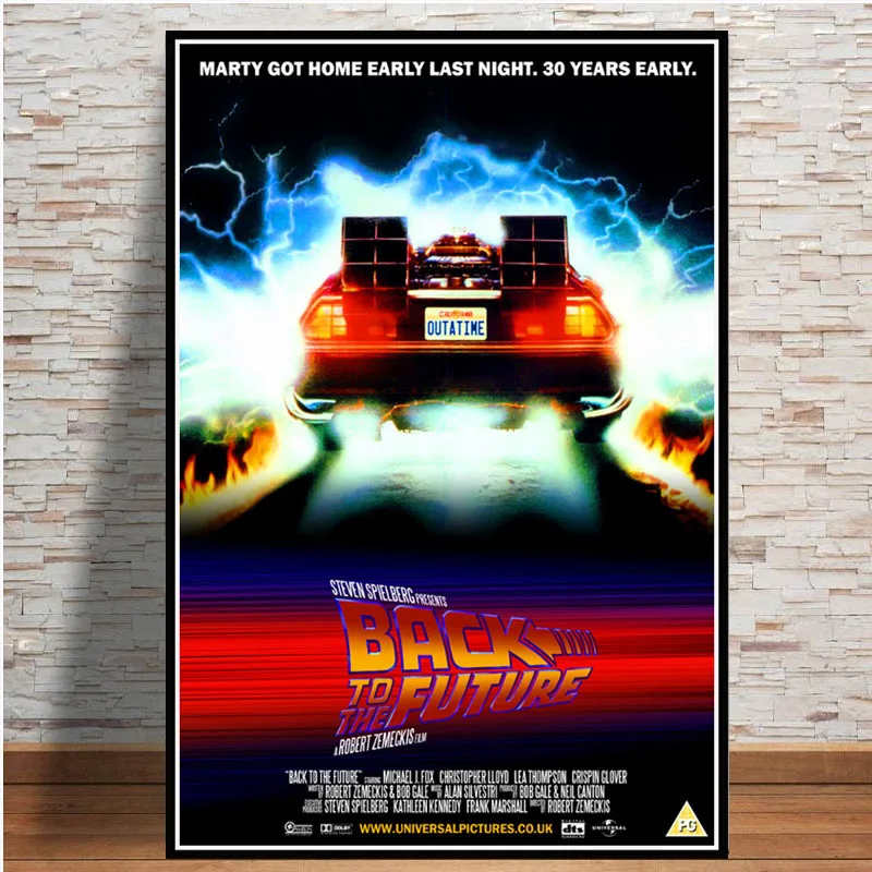 Back-to-the-Future-Movie-Classic-Cool-Car-Poster-And-Prints-Wall-Art-Canvas-Painting-Vintage (1)