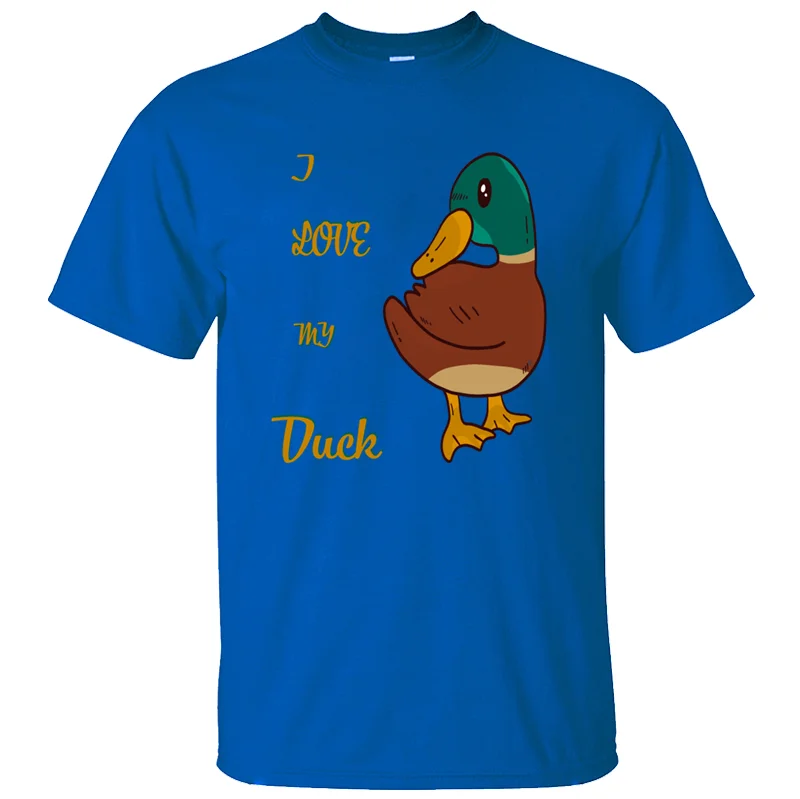 Креативная футболка Super i love my duck для мужчин и женщин одежда размера плюс 3xl 4xl 5xl Kawaii Мужская футболка с потрясающим круглым воротником