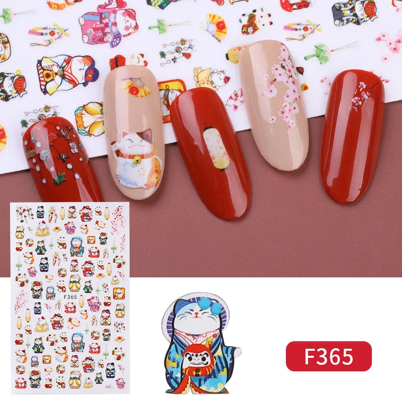 Kalvaro 1 шт. 3D дизайн Детские ногти художественная Наклейка Рождество против китайского Нового года наклейки на ногти фольга наклейки маникюр Советы - Цвет: XF365