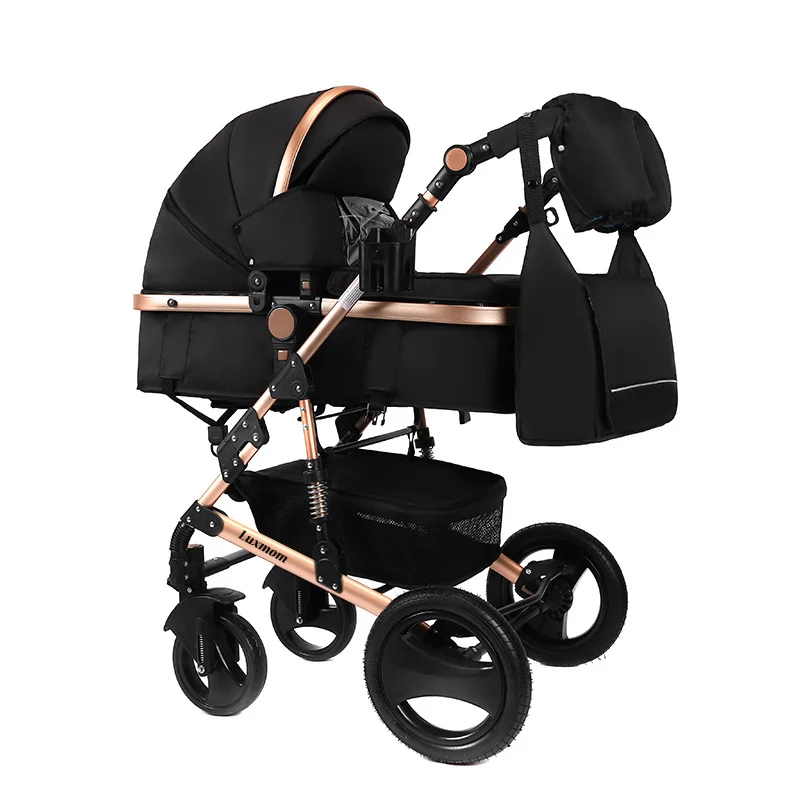 LUXMOM коляска детская с автокреслом 2 в 1 трансформер для зимы ускоренная