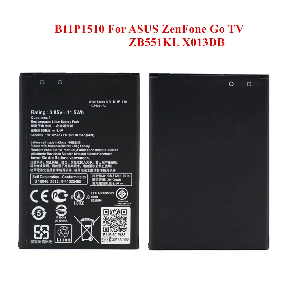 Новый запасной аккумулятор B11P1510 для ASUS ZenFone Go TV ZB551KL X013DB X013D X013DC X013DA 2910/3010 мАч |