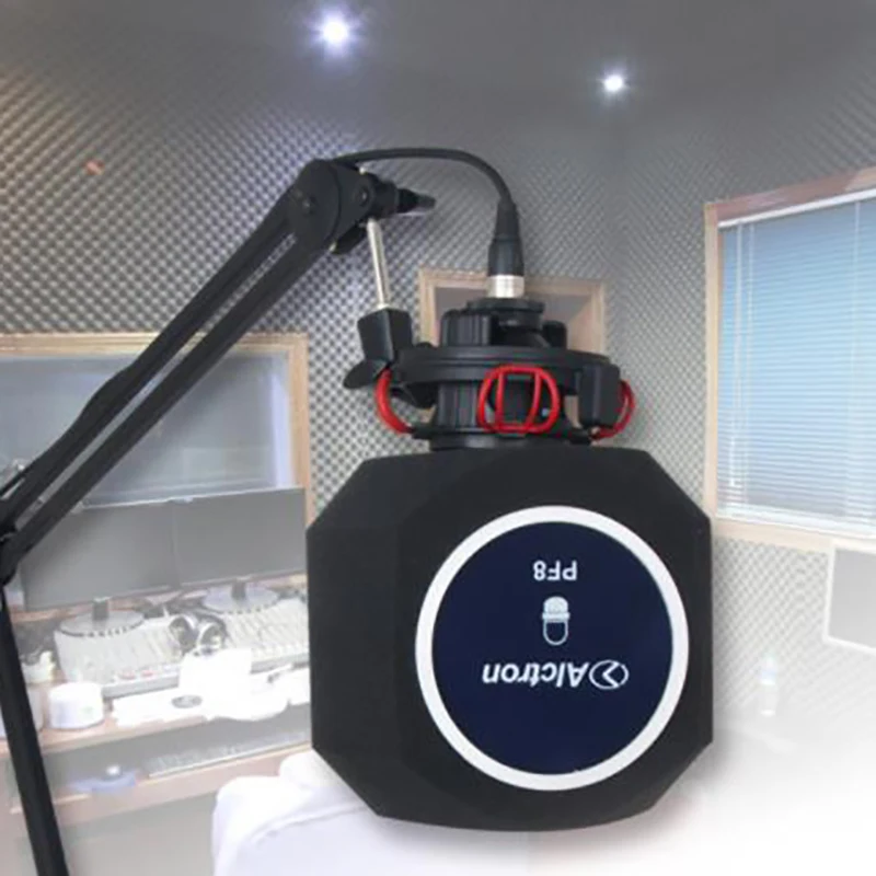 Основной студийный микрофонный экран Alctron PF8 акустический фильтр настольный
