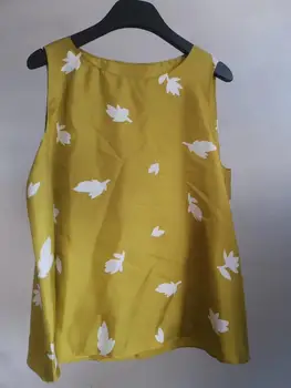 

2020 100% Silk Women's Tank Tops Casual Floral Print O-neck Spring Summer Sleeveless Simple Vest Ladies Clothes
