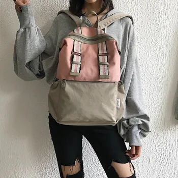 

Backpack women 2020 new Korean version of the wild small fresh campus student bag canvas