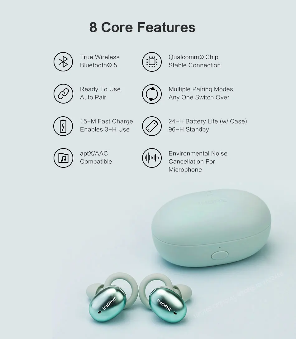 1 plus E1026BT vrai sans fil eccouteurs Bluetooth 5,0 в уши мини спортивный шлем soutien aptX ACC avec micro Qualcomm puce
