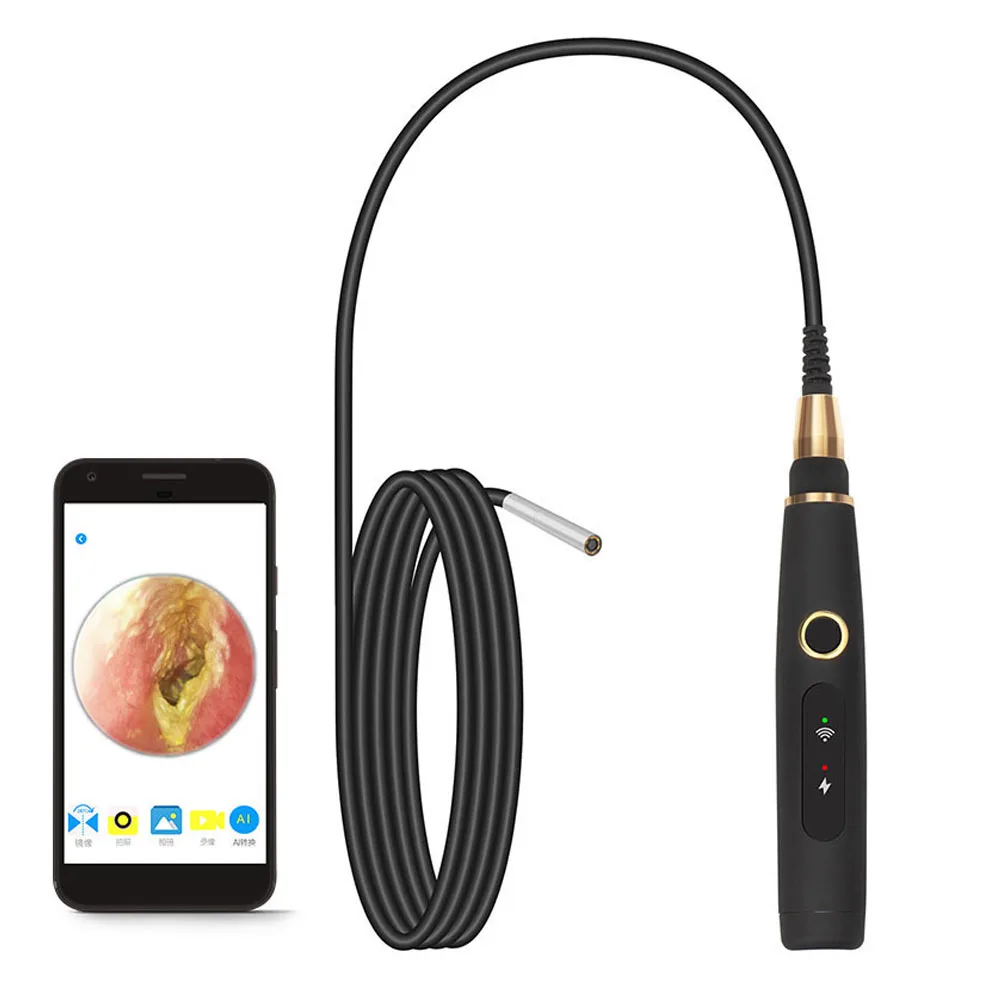 

3.9mm Boroscope LED Lighting HD 720P Handheld Waterproof WIFI Endoscope Industrial Mini Inspection Camera Car Wireless Flexible