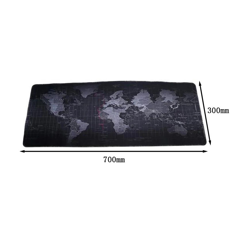 

Black World Map Pattern Large Big Size Mousepad Mat Mouse Pad Desk Mat Strong construction protects your desktop from scratches