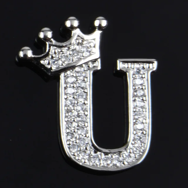 Hot Sale Metal Croc Shoe Charms Crown Letter Bling Rhinestone Shoes Decorations High Quality Butterfly Wristband Accessories g1021