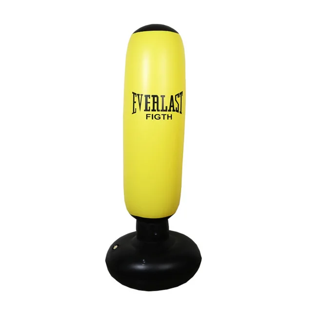 Надувной Песочник Пробивной мешок для снятия стресса башня подставка стакан боксёрские ММА целевой скоростной мешок для подростков игрушки на открытом воздухе - Цвет: yellow