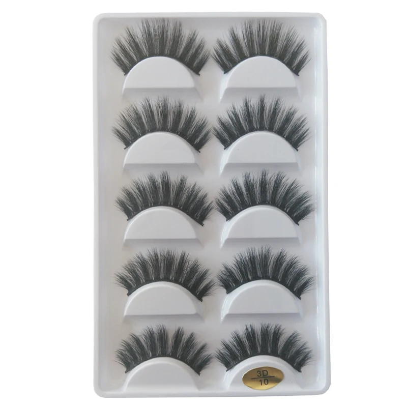 Faux Mink Eyelashes Extension Russian Cosplay Strip Lilly Thick 15mm Faux Mink Eyelashes Bulk Case Box with Customer