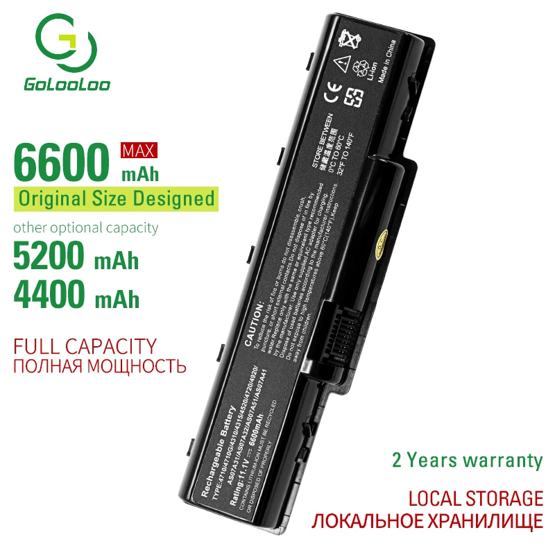 Gololoo 6 ячеек Аккумулятор для ноутбука Acer Aspire2930 4230 4235 4310 4520 4530 4710 4720 4730 4920 4930 5236 5335 5338