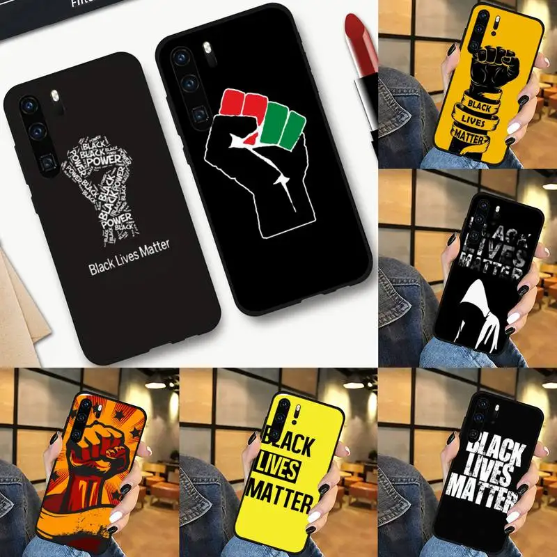 

Black lives matter Printed fist Phone Case For Huawei Mate 9 10 20 Pro lite 20x nova 3e P10 plus P20 Pro Honor10 lite
