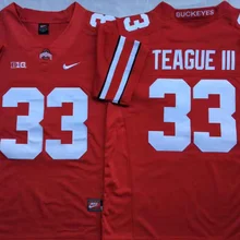 Все стилизованные штат Огайо# Buckeyes красный#33 TEAGUE III Джерси
